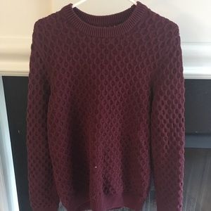 Size 8 Needle burgundy sweater